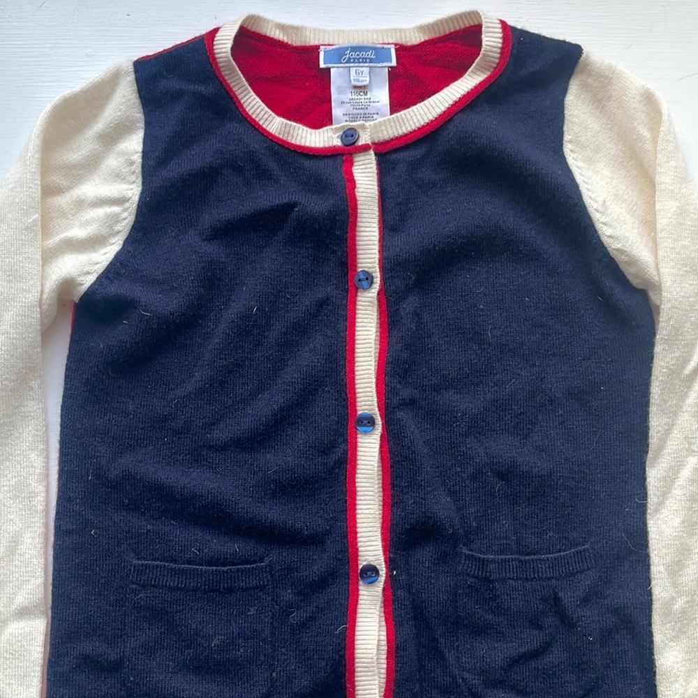 Jacadi Red, White and Blue Sweater